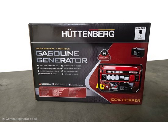 Huttenberg H8500W Stroomgenerator - Model 2025 | 220V / 380V