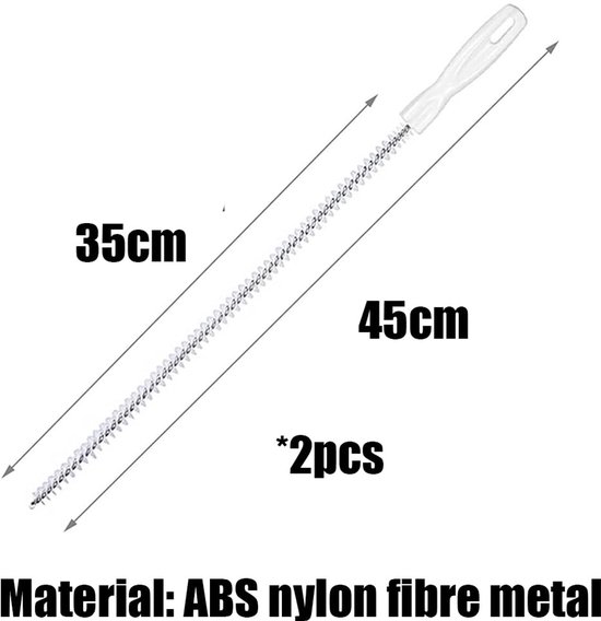 2 stuks rioleringsreinigingsborstels, flexibele reinigingsborstels voor afvoeren, buisreiniger, ontwarrer, reinigingsborstels voor keuken, badkamer, 45 cm — afbeelding 5
