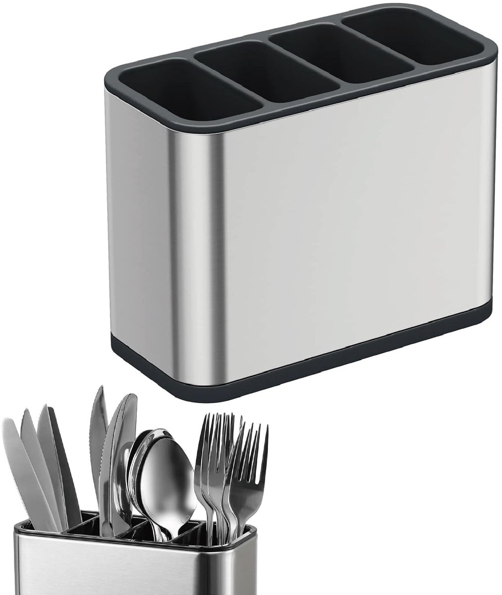 Scolaposate, Scolaposate met Fondo, Portaposate, Scolaposate acciaio, Porta posate cucina, Portautensili per Posate, Scola posate