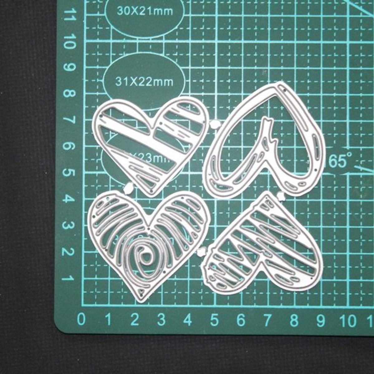 Onf3 - Hart Metalen Die Cuts - Embossing Matrijzen - 4 Stuks - DIY