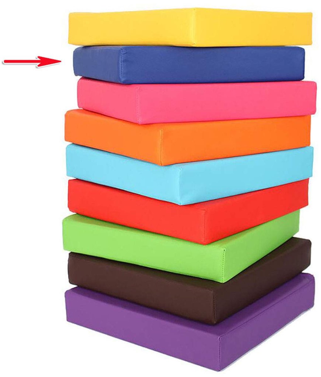 Bankkussen met stropdas, zachte ligstoel kussen bank schommel kussens, waterdichte antislip settee kussen elastische dikker eetkamerstoel pads-saffier blauw 40×40×5cm (15×15×2in)