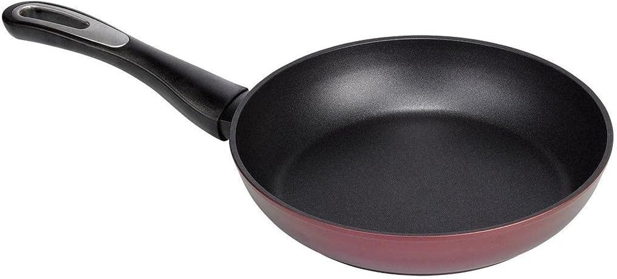 Koekenpan Aluminium - Koekepan Antiaanbak - Koken op Inductie - PFOA-vrije Coating - 30 cm - Rood