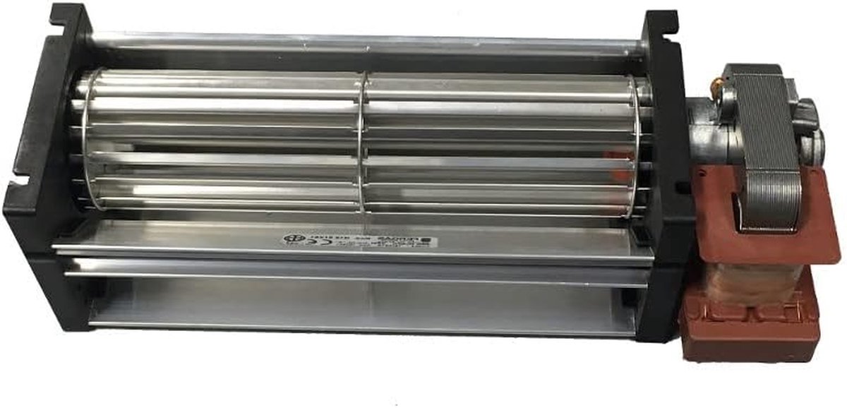 Tangentiaalventilator voor Pelletkachel - Motor Blazer 255mm met Mondstuk 181x45 mm