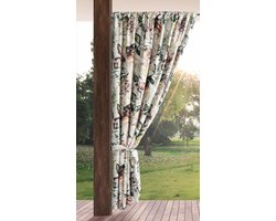 Tuingordijn met stangzakken, 1 stuk, zonwering, inkijkbescherming, winddicht, waterdicht, buitengordijn voor paviljoen, terras, pergola, bal