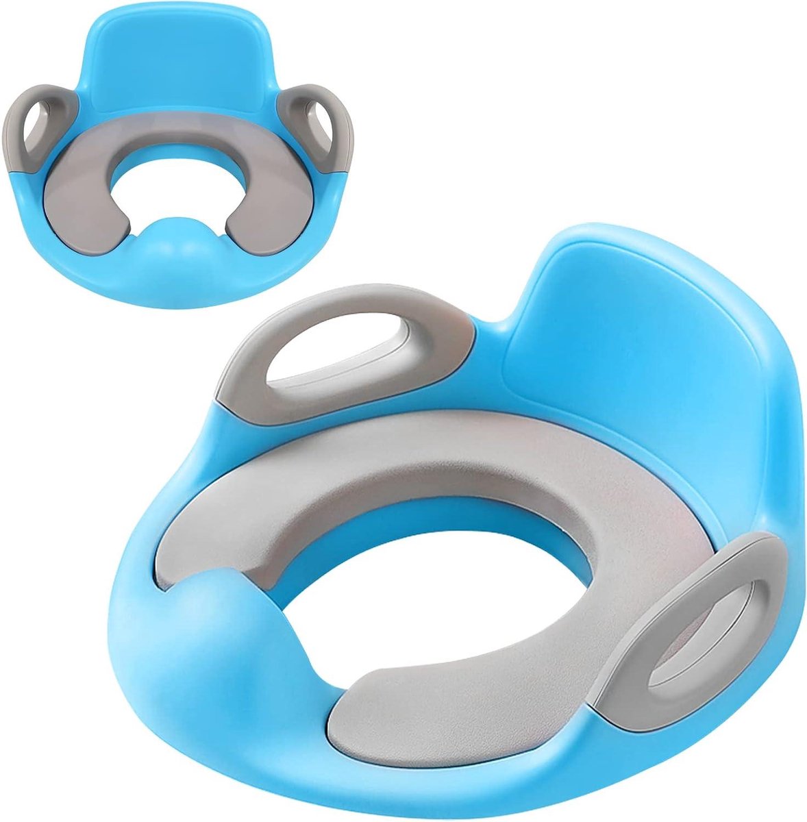 Kinder Toiletbril - Toilettrainer Zitting - Zindelijkheidstraining - Anti-spat Ontwerp - 33 cm Breed - Blauw