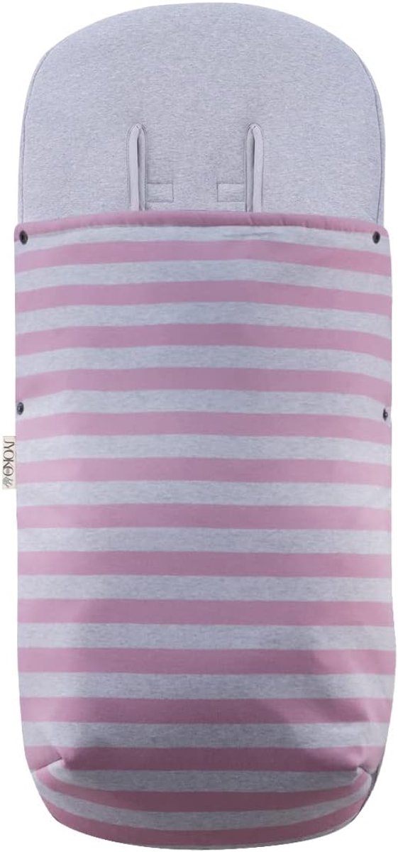 Kinderwagen Voetenzak - Baby Slaapzak - Warm Buiten Zitten - Oeko-Tex Katoen - 42 x 100 cm - Roze — afbeelding 4