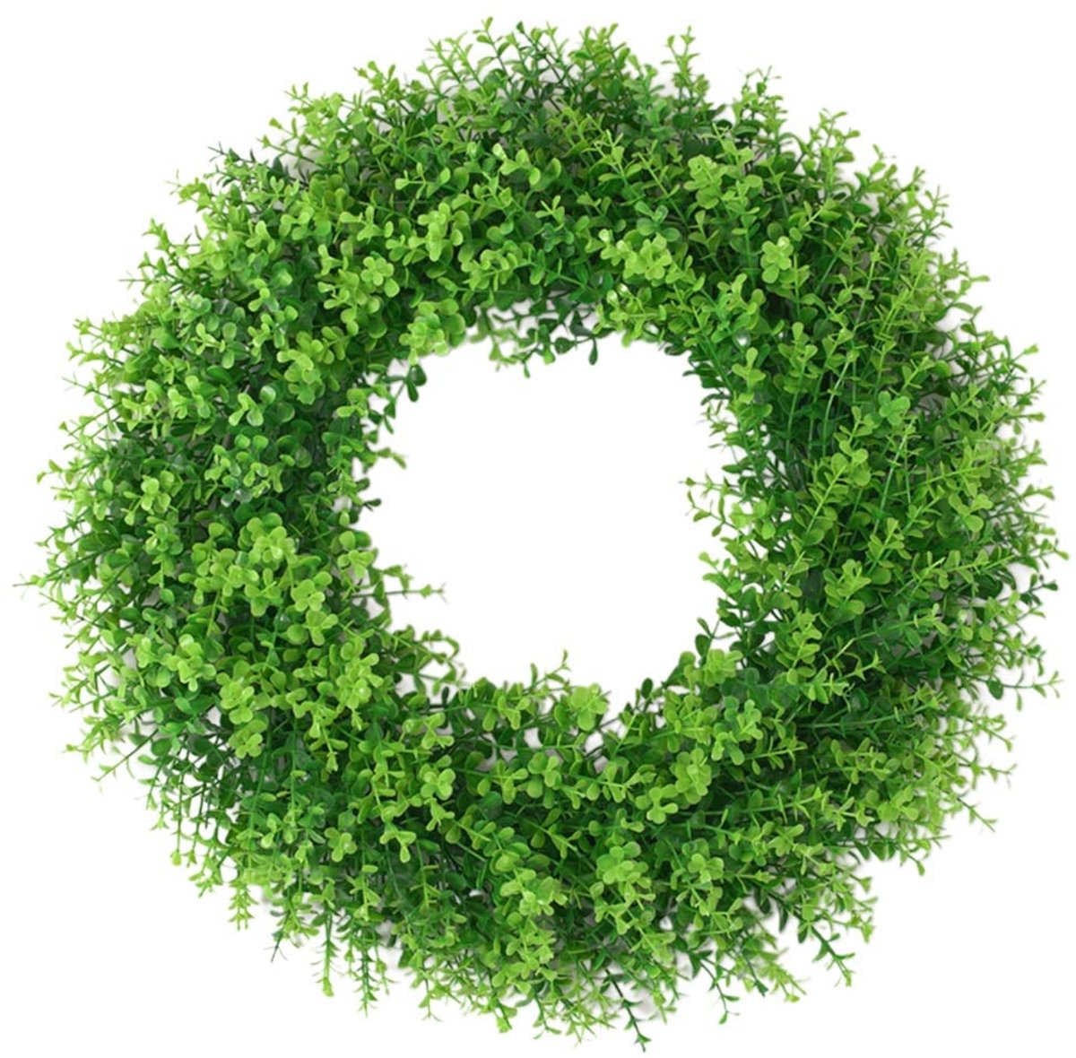 krans Decoratieve kunstmatige groene bladeren krans 17' Kunst Eucalyptus deurkrans Garland Ornament voor binnen en buiten voor festivalviering Voord