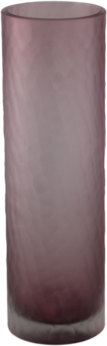 PTMD Paulene Light Pink Glass Vase Handcut Straight M