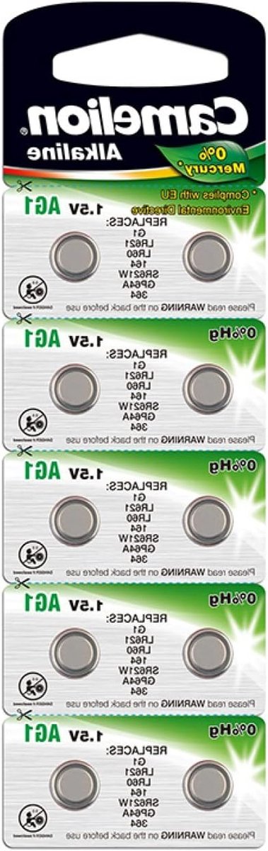 Knoopcel Batterijen - Kleine Batterijen - Kleine Apparaten - Alkaline 1.5V - 10 Stuks - Zilver