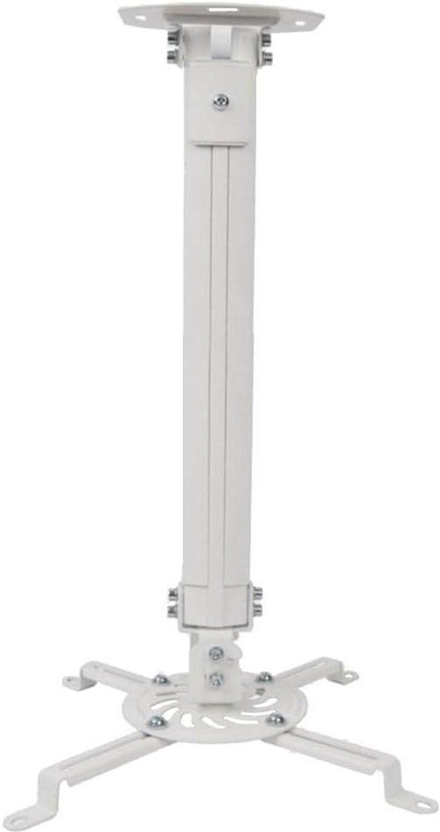 Projectorbeugel Plafond - Projectorhouder Beamer - Thuisbioscoop Opzetten - Verstelbare Hoogte - 58 cm - Zilver