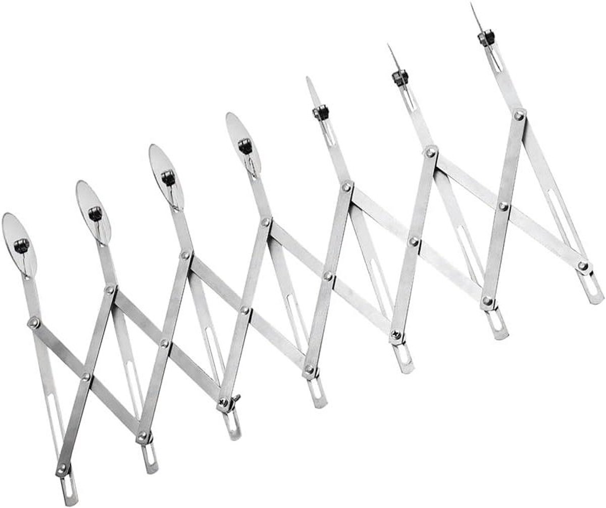 Pizzasnijder 7 Wielen - Taartsnijder Gebakssnijder - Gelijkmatig Snijden - Verstelbare Wielafstand - 742 cm - Zilver