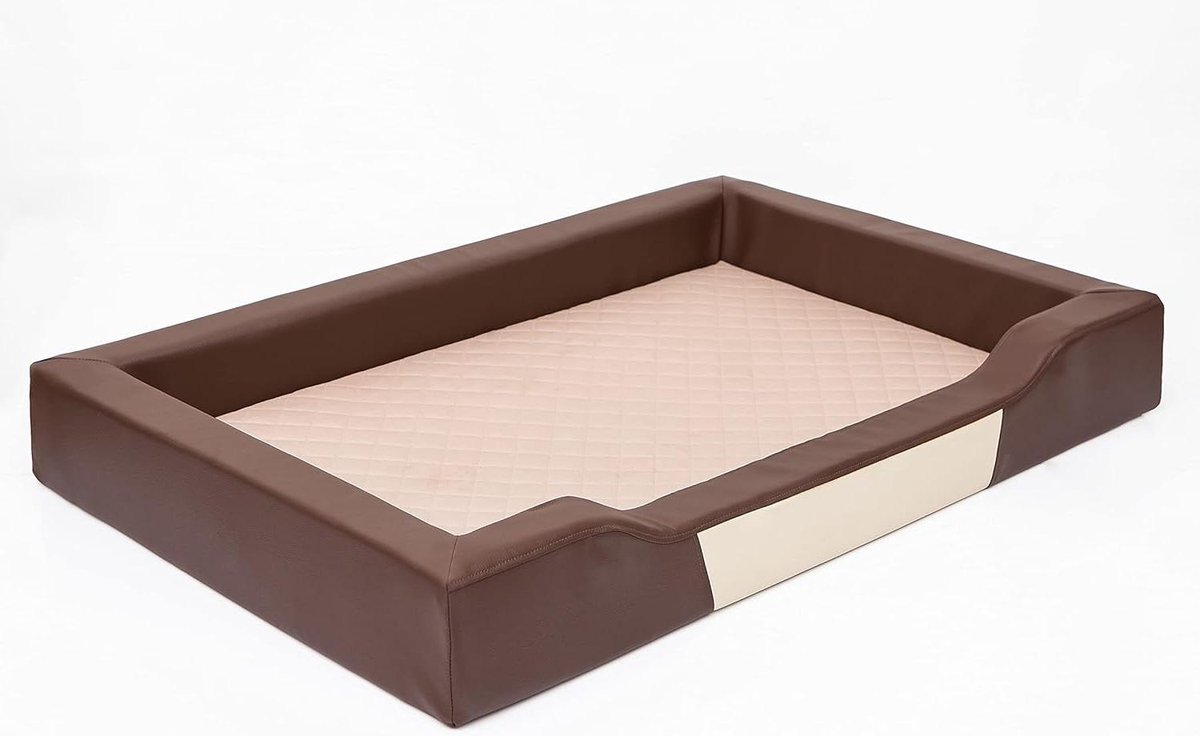 Hondenbed - Hondenkussen Hondenslaapplaats - Comfortabele Rust - Onderhoudsvriendelijk Design - 120 x 80 cm - Bruin Beige