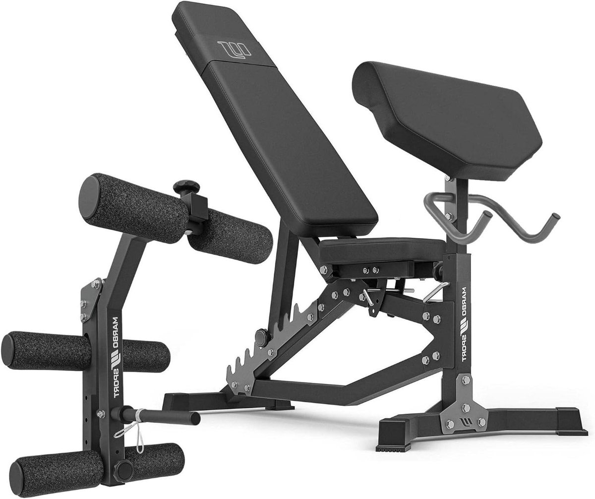 Fitness Set - Krachtbank Set - Thuis Trainen - Verstelbare Bank - 42 kg - Zwart