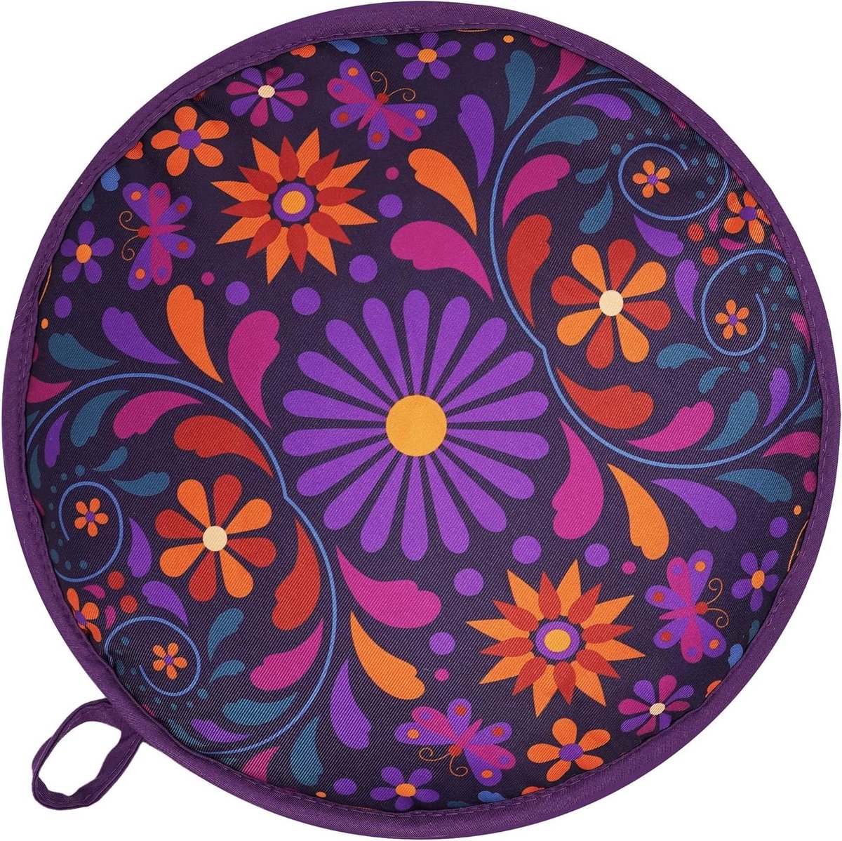Tortilla Warmer Pouch - Brood Warmer - Brood Warm Houden - Thermisch Geïsoleerd - 30 cm - Bloemen