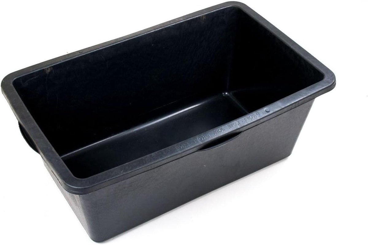 Mortelbak 60L - Speciekuip Bouwemmer - Bouw en Klus - Duurzaam Polyethyleen - 72 x 42 x 28.5 cm - Zwart
