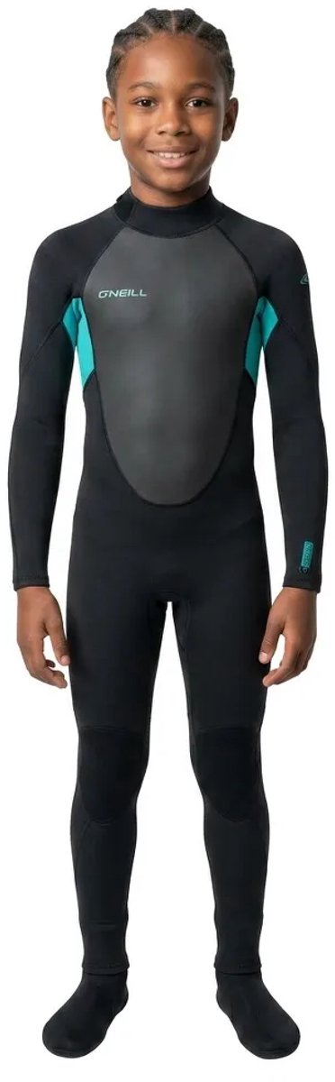 O´neill Wetsuits Reactor-2 3/2 Mm Junior Wetsuit Met Lange Mouwen En Rugrits Zwart 6 Years Kinderen