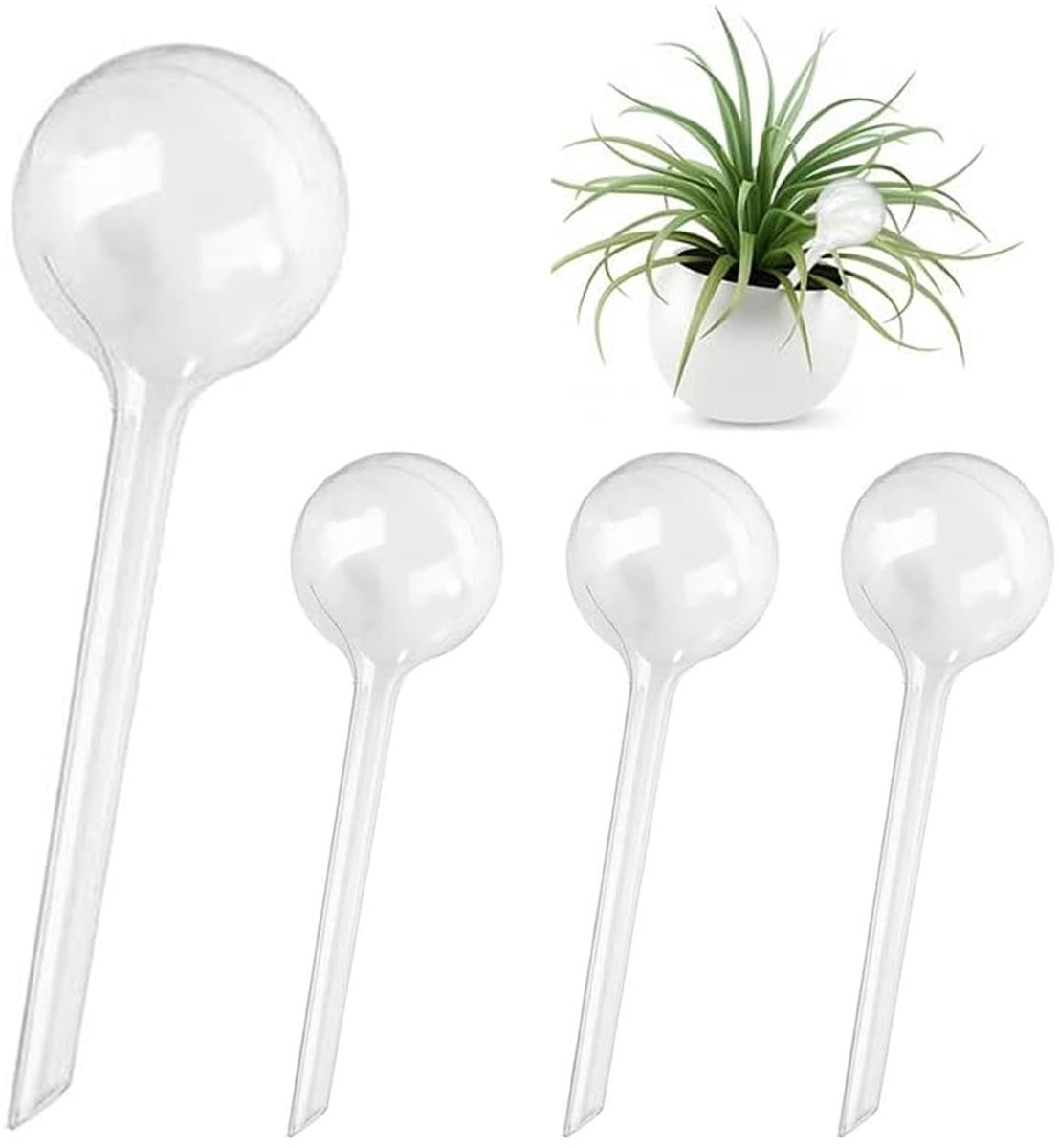 4 stuks, 27,5 x 8 cm, grote gietballen, potplanten, zelfbewatering, waterdispenser voor planten, voor plantenirrigatie binnen en buiten