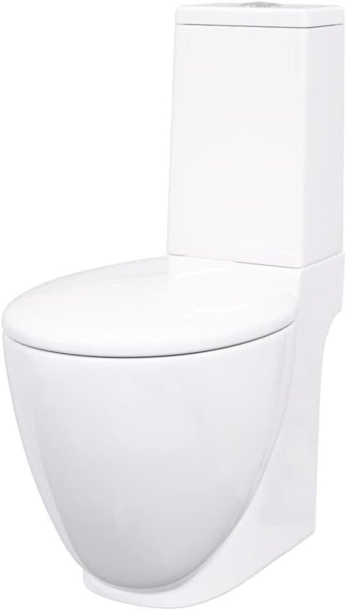 Toilet Set - Sanitair Keramiek - Badkamer Inrichting - Soft-close Deksel - 65 x 40 x 85 cm - Wit