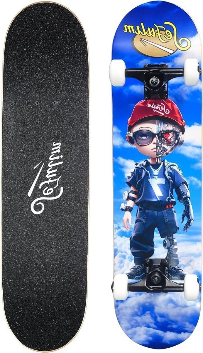 Professioneel Skateboard Compleet Board Outdoor Sport 7-laags Esdoorn 31 x 8 inch AI Boy