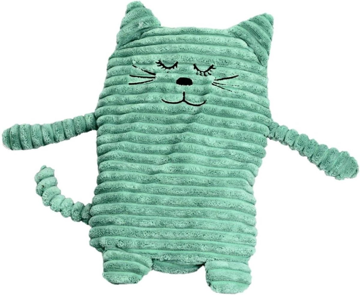 Warmtekussen Dier - Warmteknuffel Kat - Ontspanning en Warmte - Met Lavendel Geur - 17 x 26 cm - Turquoise