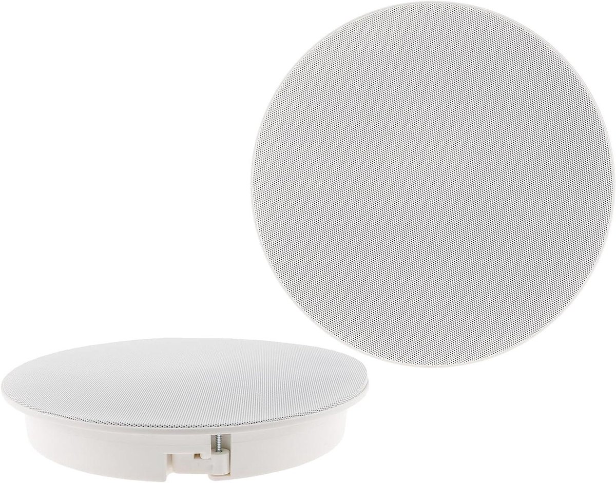 Inbouwluidspreker Plafond - Wand speaker - Muziek Afspelen - Extra plat ontwerp - Ø 255 mm - Wit