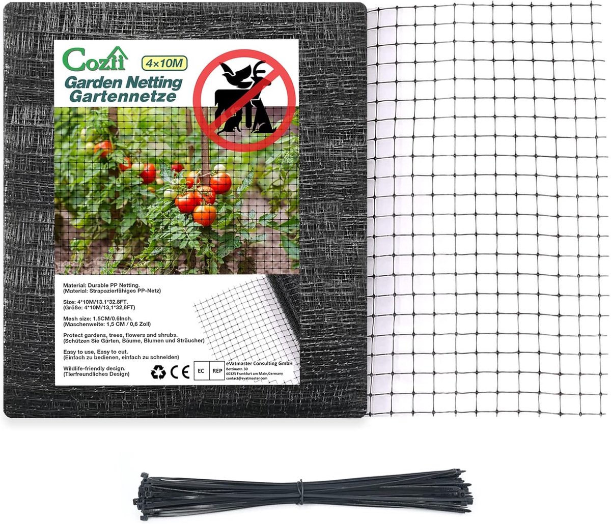 kattengaas - Tuinnet - Polypropyleen - Herbruikbaar - Weerbestendig - Voor Tuin en Planten