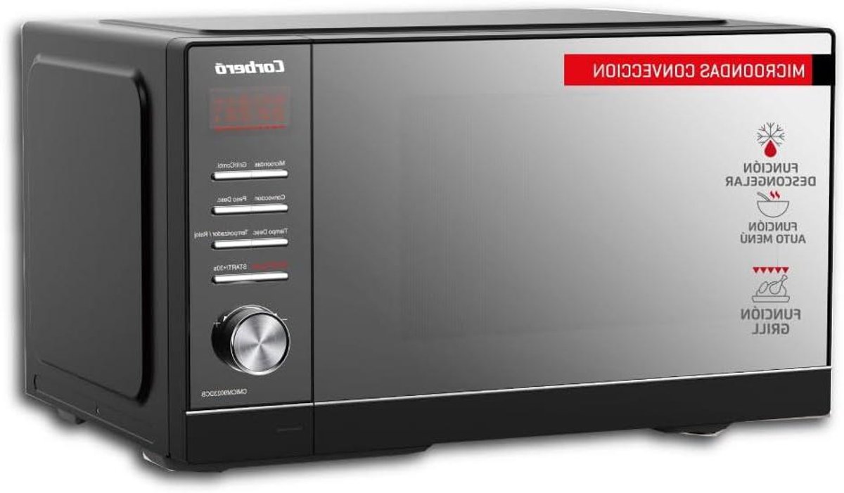 Magnetron met Grill - Oven combi - Snel maaltijden bereiden - Intelligent automatisch menu - 23 liter inhoud - Zwart RVS