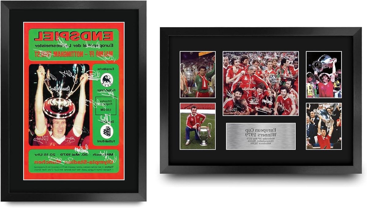 Voetbal Poster - Sport Memorabilia - Fan Cadeau - Gedrukte Handtekening - A3 Formaat - Zwart