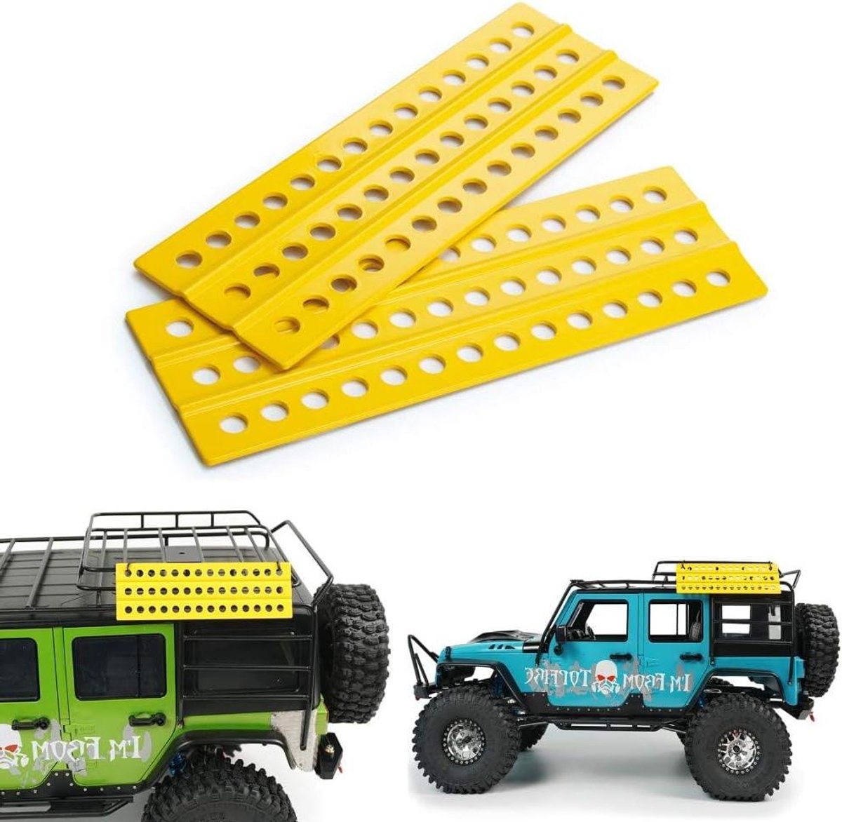 Zandladders RC Auto - RC Accessoires - Off-road Rijden - Realistisch Uiterlijk - 120mm Lengte - Geel