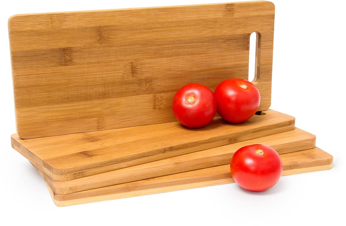 Bamboe, met handgreep, HxBxD: ca. 1,5 x 35 x 15 cm, ook als ontbijtplank of serveerplank, naturel