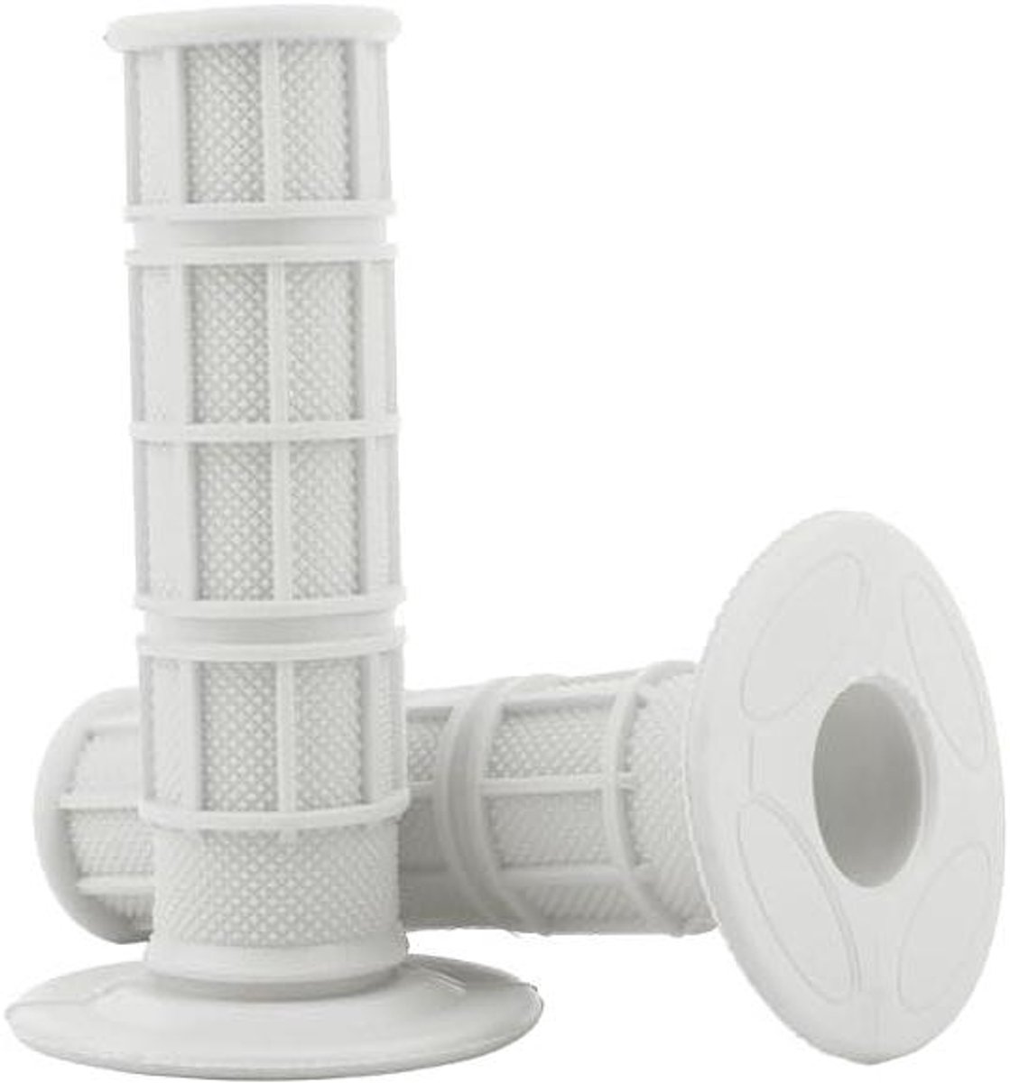 Motorfiets Handgrepen - Stuur Grips - Comfortabel Rijden - Antislip Rubber - 22mm 24mm - Wit
