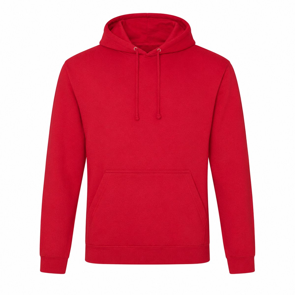 Hoodie Heren – Trui met Capuchon – Casual Sweater – 80% Katoen – Rood - XS