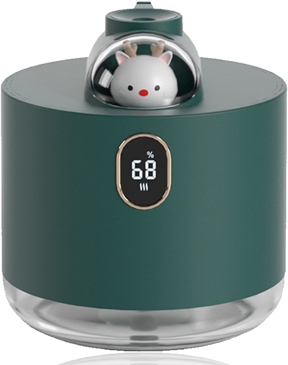 Luchtbevochtiger voor de slaapkamer, 500 ml ultrasone luchtbevochtiger (koude nevel) voor thuis, babykamer Babykamer & planten: Stille luchtbevochtiger (bijvullen aan de bovenkant, lange gebruiksduur), automatische uitschakeling, inclusief batterij.