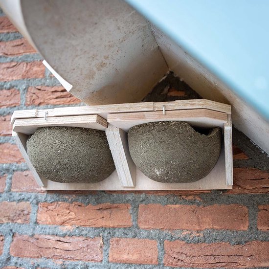CJ Wildlife Kunstnest voor Huiszwaluw - Aanbevolen door Vogelbescherming - Dubbel Zwaluwnest - Nestkast voor Zwaluw