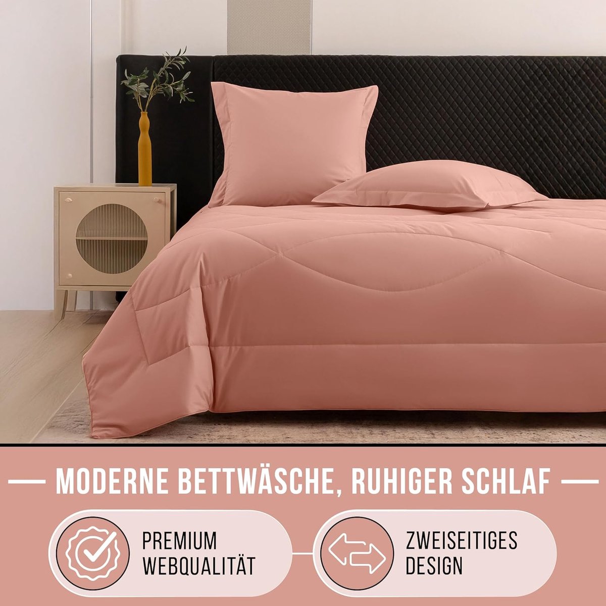 COMFY 4-seizoenen dekbed, 140 x 200 cm, dekbed voor het hele jaar zonder overtrek, lichte zomerdeken en knuffeldeken, anti-allergisch katoen, Oeko-Tex-gecertificeerd, voor slaapkamer en