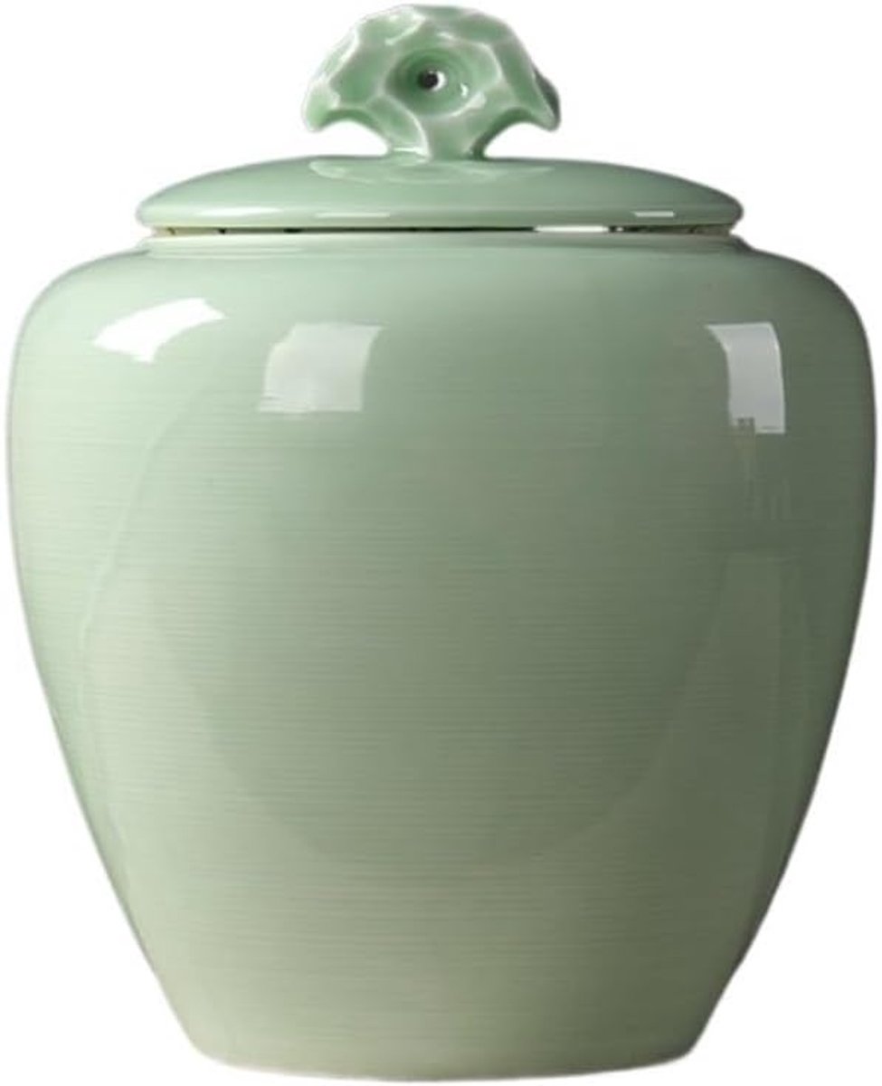 Keramische losse theepot met deksel, afgesloten pot, eenvoudige grote capaciteit, afgesloten pot, retro Chinese theeset, enkele pot Koffiedikopslag(A,L)