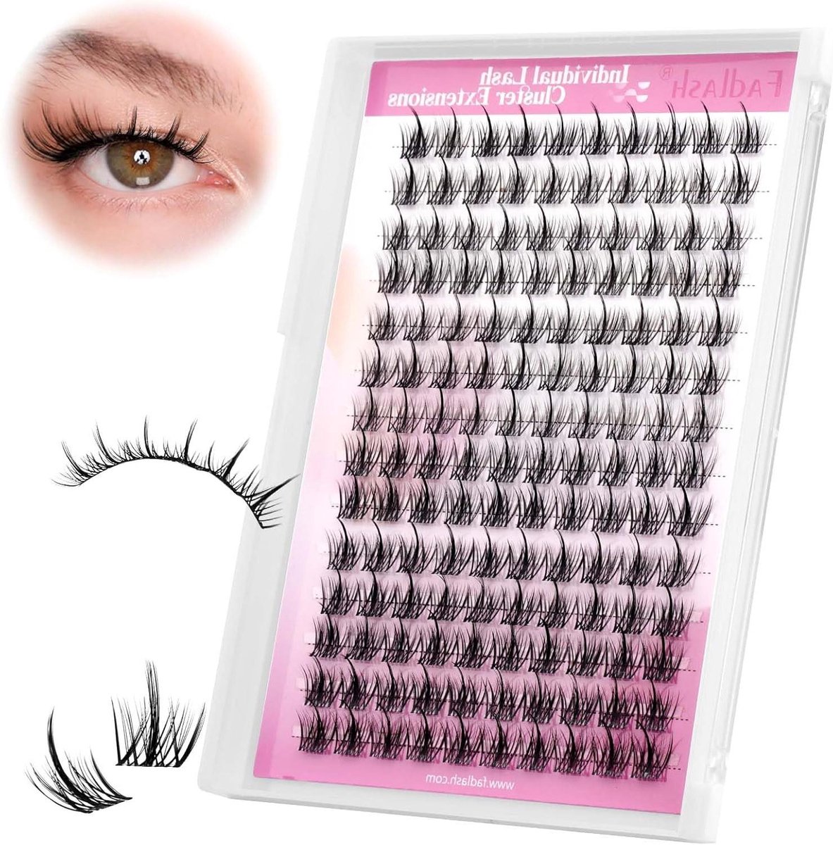 Individuele Wimpertrossen - Wimperclusters Nepwimpers - Zelf Wimperextensions Maken - Verbeterd Productieproces - 14 Rijen - Zwart