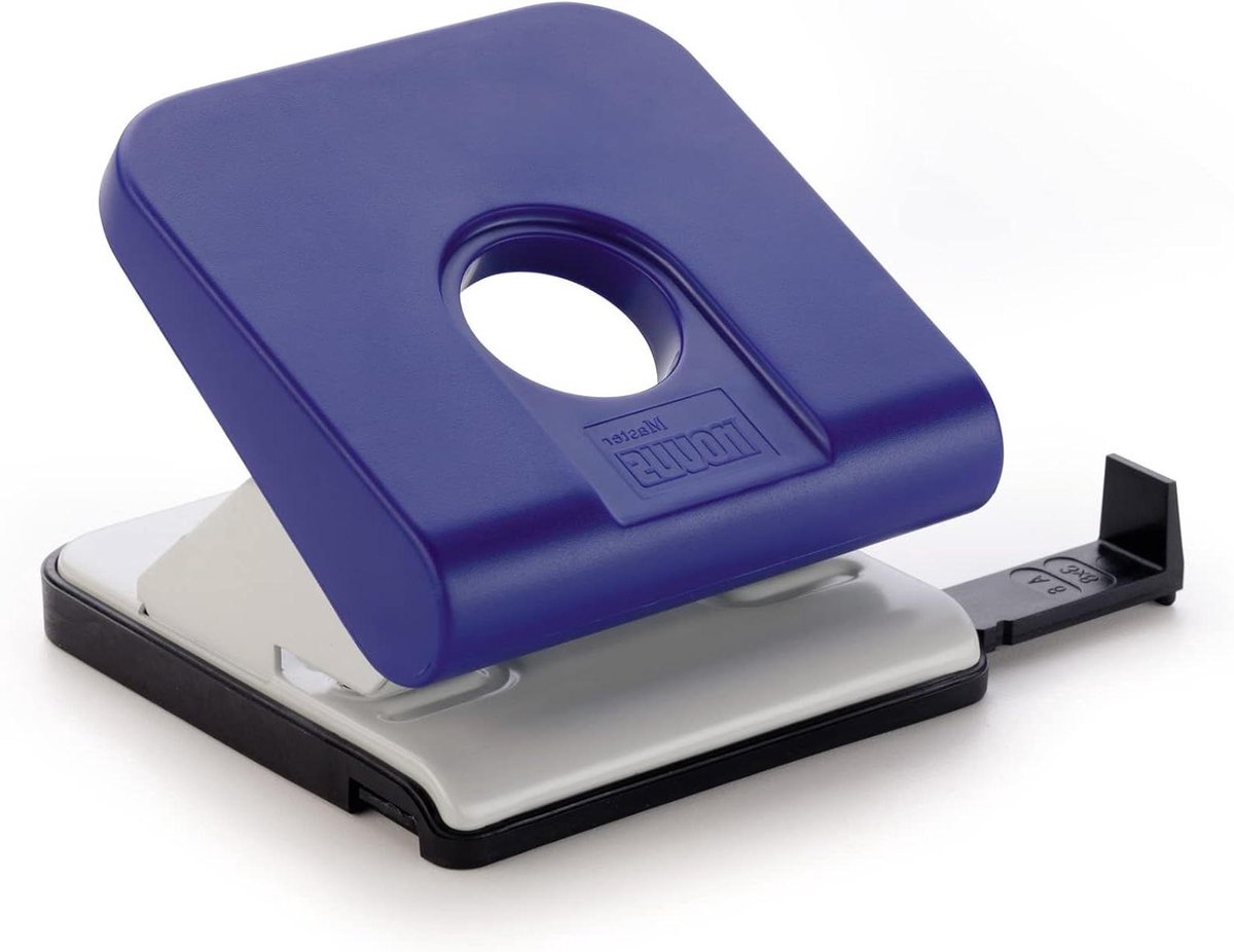 Bureauperforator - Perforator kantoor - Papier Verwerken - Metaal en Kunststof - 25 Vellen - Blauw