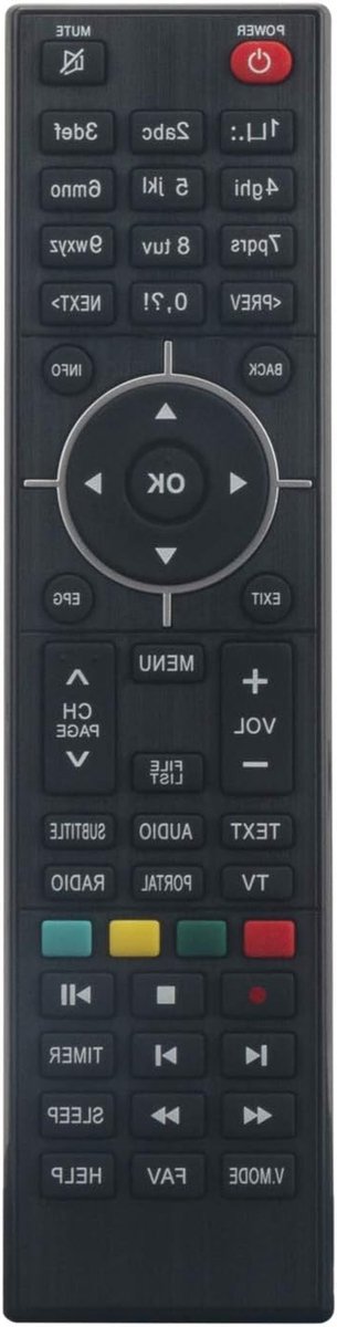 Afstandsbediening - Vervangende afstandsbediening - TV Bediening - Geen Configuratie Nodig - 6 x 0.5 x 17 cm - Zwart