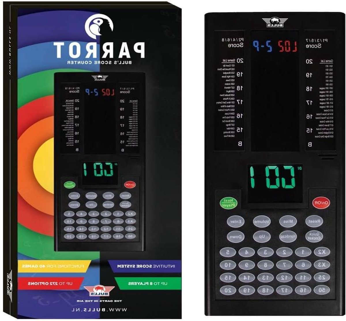 Score Teller - Scorebord Darten - Dartwedstrijden Bijhouden - 40 Spellen 272 Variaties - 15 cm - Zwart