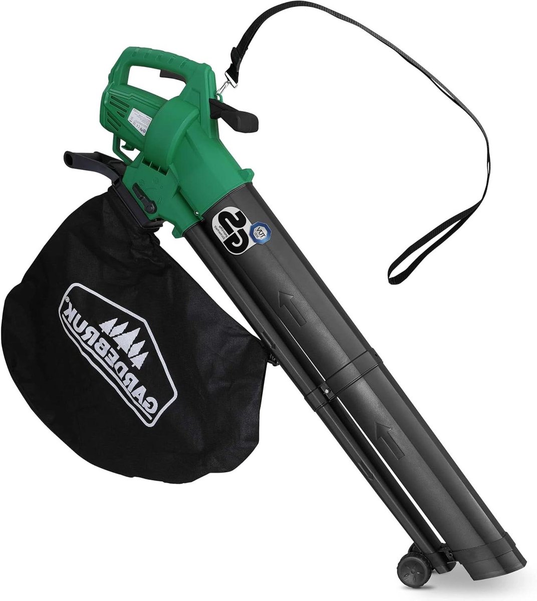 Bladblazer Zuiger Versnipperaar - Tuinblower Hakselaar - Tuinonderhoud - 3-in-1 Functie - 45 liter zak - Groen
