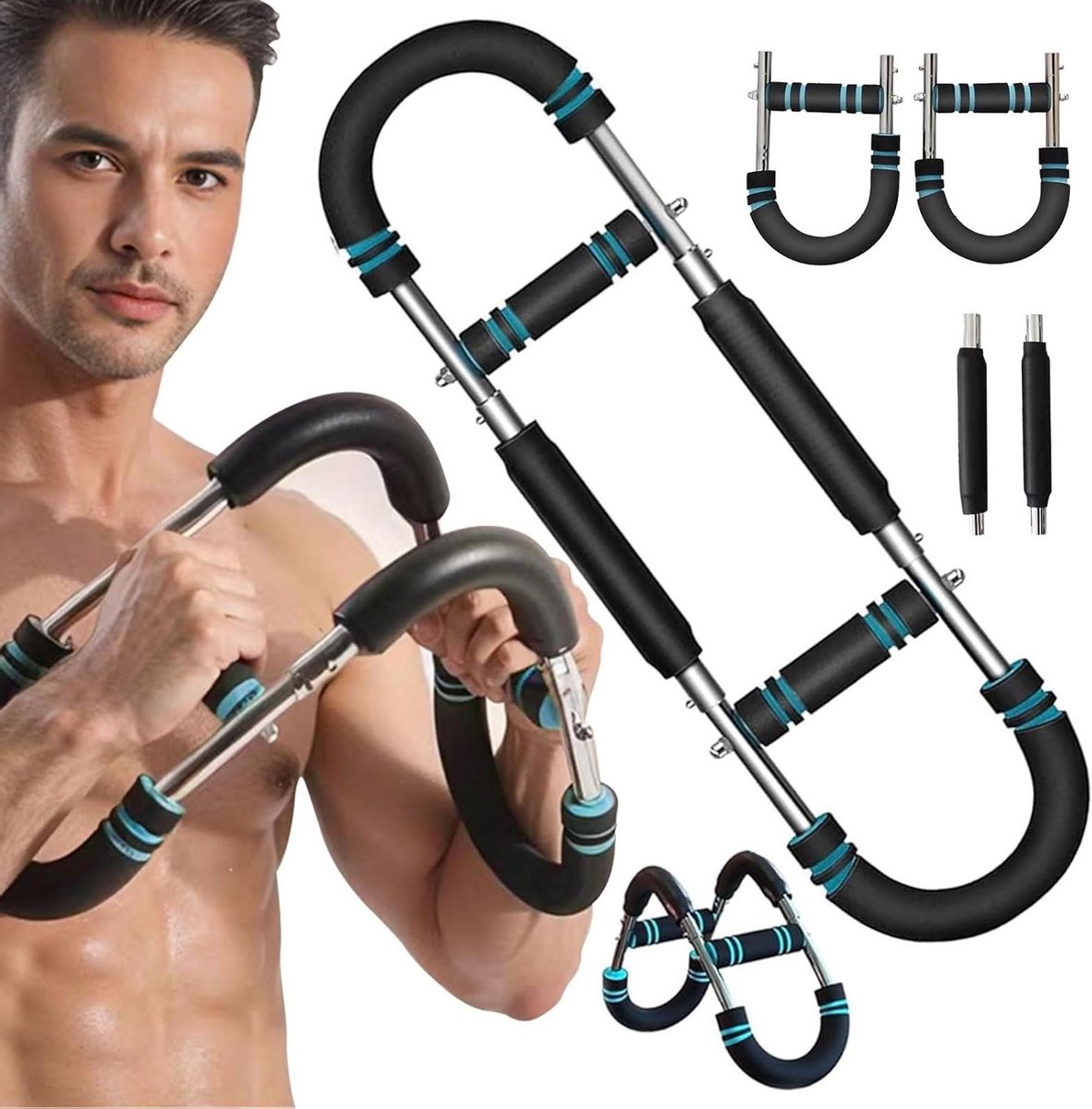 Twister Armtrainer - Borstvergroter Schoudertrainer - Bovenlichaam Trainen - Verstelbare Weerstand - 26 x 22.5 x 8 cm - null