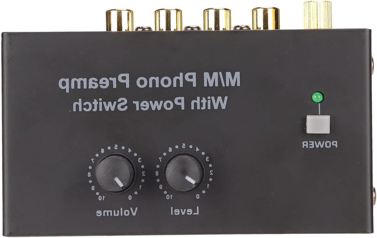 Phono Voorversterker - Platenspeler Versterker - Muziek Versterken - Geluidsarme Werking - 14.9 x 9.1 x 9 cm - Zwart