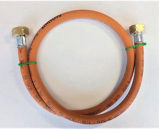 Gas Slang - Propangas Slang - Flessen Vullen - Winterbestendig - 1 meter - Oranje — afbeelding 4