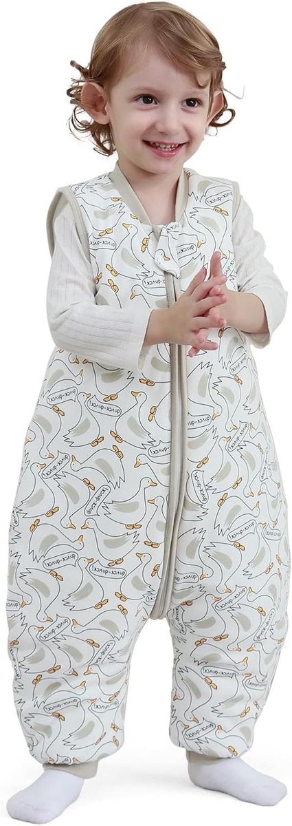 Babyslaapzak met Voeten - Winter Slaapzak Kinderen - Veilig Slapen - Zonder Krassen Rits - 85-95 cm - Eend