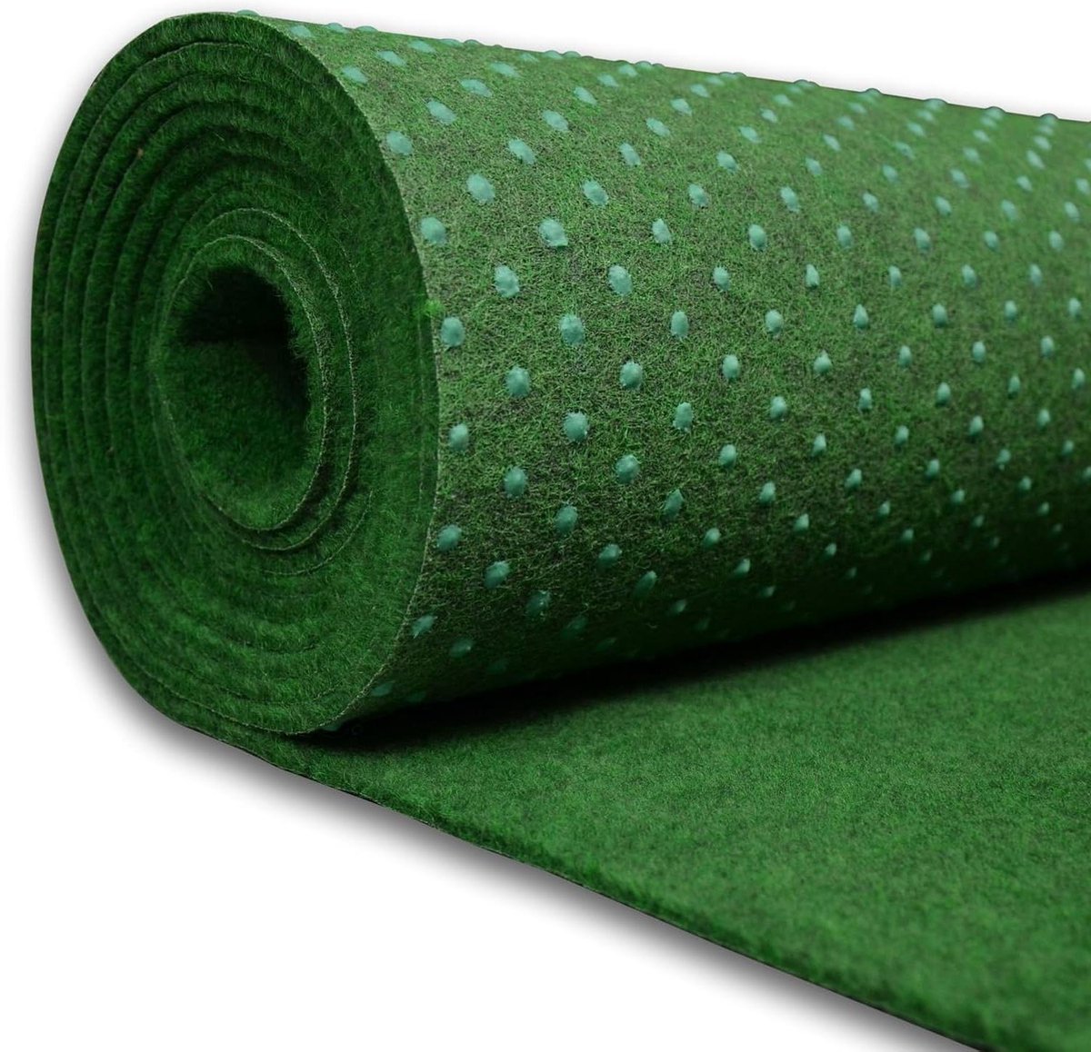 Kunstgras Tapijt - Balkontapijt Terrastapijt - Buiten Gebruiken - Waterdoorlatend met Noppen - 400x100 cm - Groen