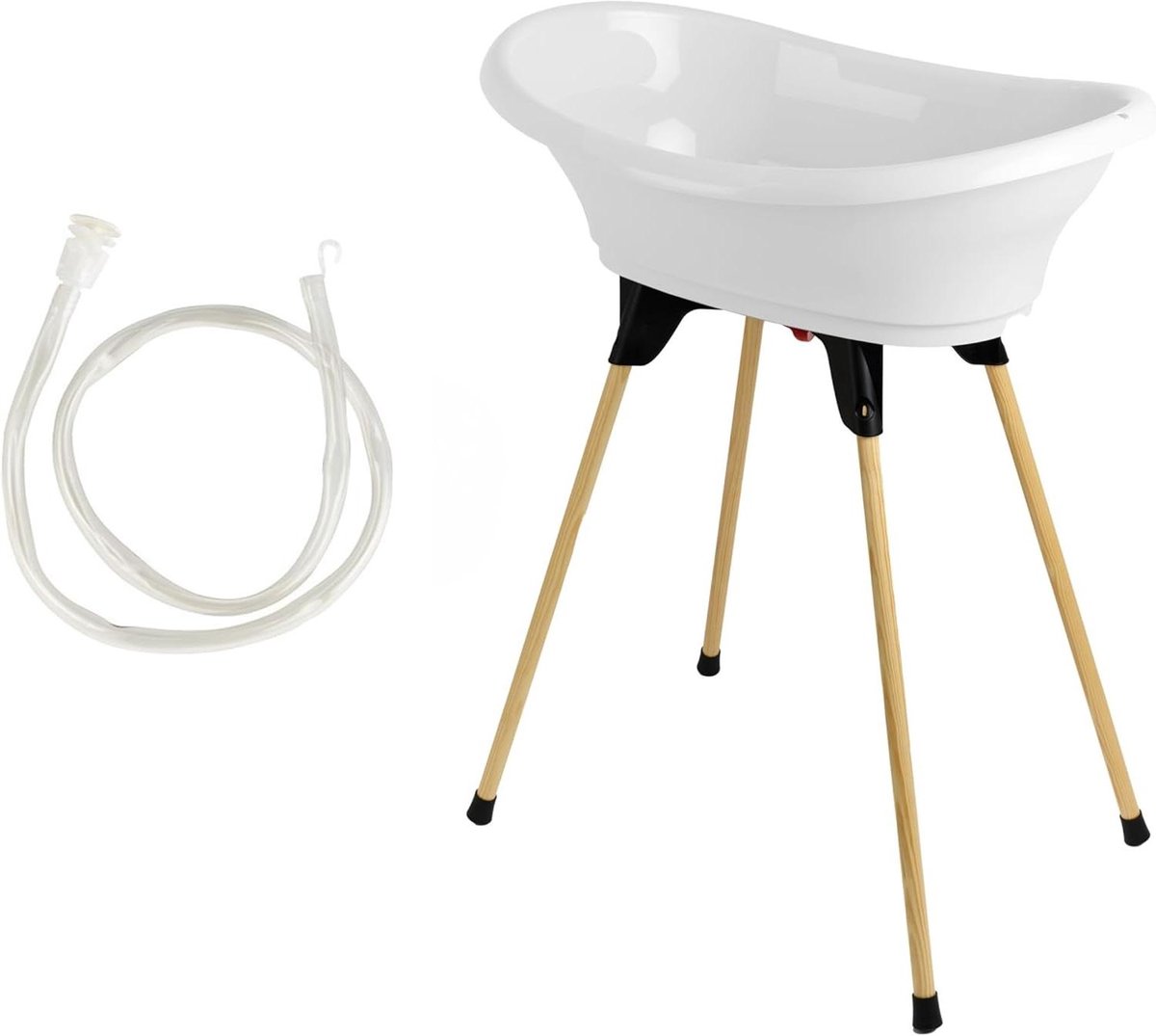 Babybadset - Baden baby - Baby verzorgen - Gepatenteerde stabiliteit - 50 x 27 x 80 cm - Wit
