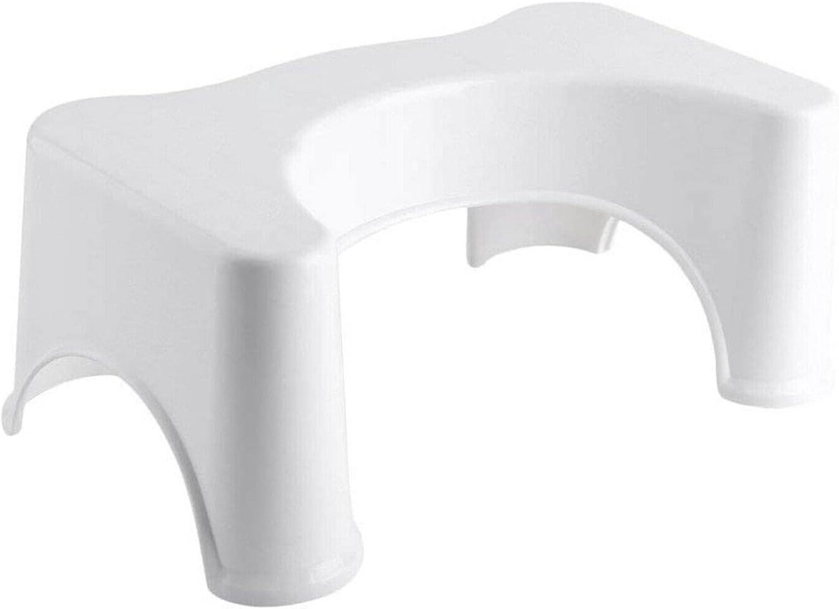 Toiletkruk - Voetstap Kruk Squat Potty - Betere Stoelgang - Ergonomisch Ontwerp - 17 x 40 x 23 cm - Wit