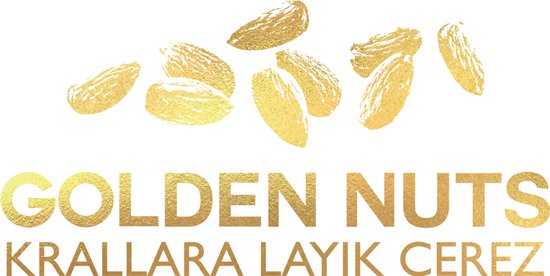 Gouden Noten tekst met gouden rozijnen.