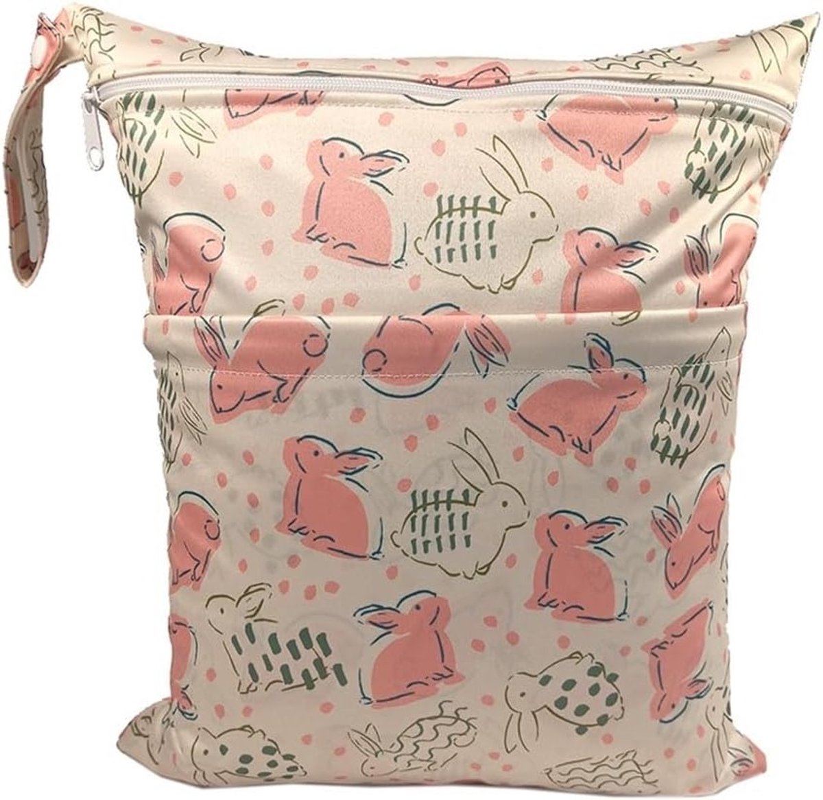 Waterdichte Wetbag voor Kinderen - Herbruikbare Luiertas met Cartoon Dierenprint, Ideaal voor Reizen en Dagelijkse Activiteiten